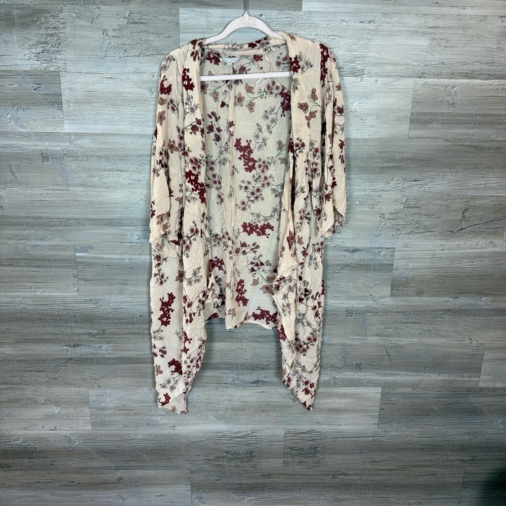 Anthropology Patrons of Peace Floral Kimono Cardigan